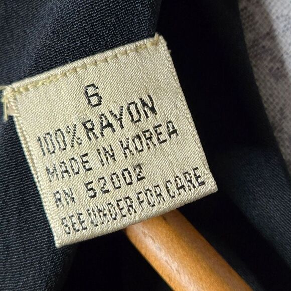 Liz Claiborne vintage button back dress with pockets black Elphaba vibes size 8 - Picture 5 of 11